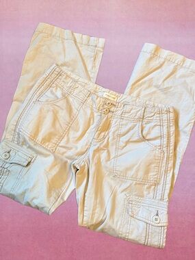Maurices Light Tan Cargo Pants with Button-Flap Pockets